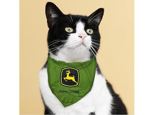 Pets First John Deere TIE Bandana for Dogs & Cats