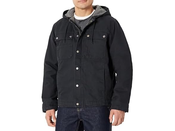 Amazon Basics Mens Hooded Workwear Jacket