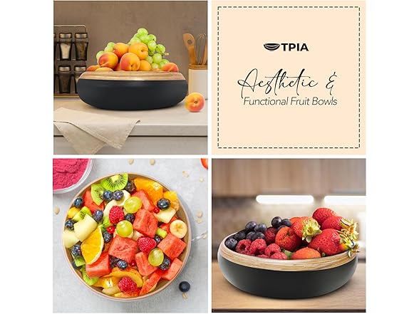 TPIA Bamboo Fruit Bowl