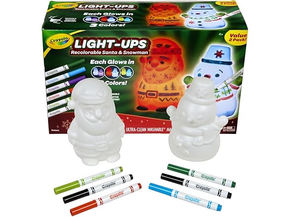 Crayola Light Ups Santa and Snowman Bundle