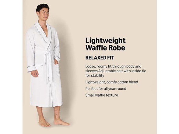 Amazon Essentials Men's Waffle Robe