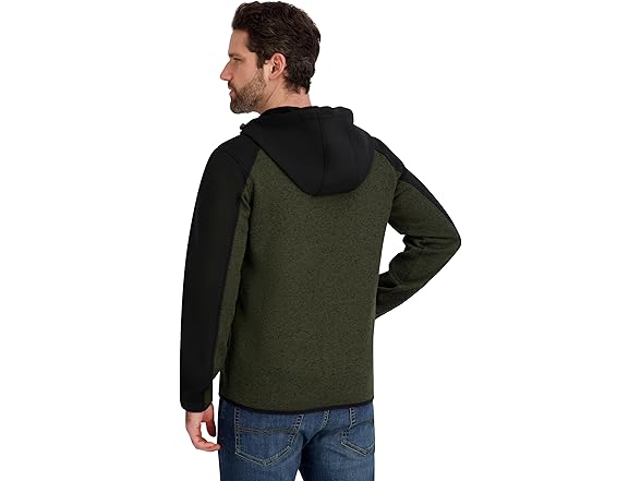 Reebok Mens FullZip Hooded Sweater Fleece Jacket