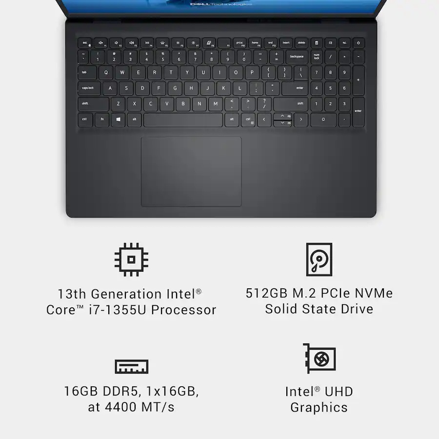 Dell 15.6" Touch i7-1355U 16GB 512GB Laptop - Gallery 9