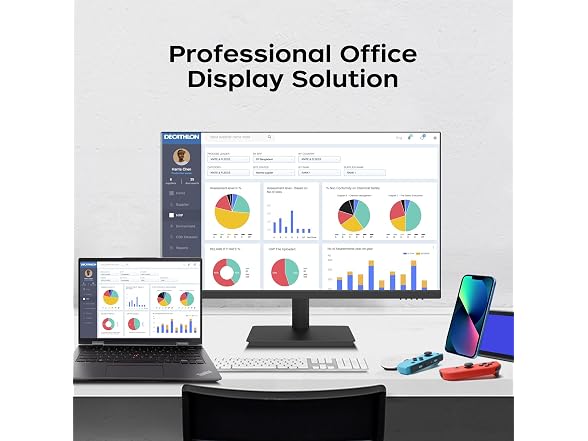 Viewedge 27 inch Monitor with QHD 2560 x 1440 IPS 75hz Computer Monitor (Open Box)