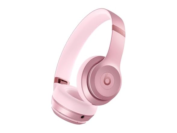 Beats Solo 4 - Wireless On-Ear Bluetooth Headphones, Up to 50-Hour Battery Life, Ultra-Lightweight Comfort, Powerful and Balanced Sound, Apple & Android Compatible - Amazon Exclusive Metallic Pink (Open Box)