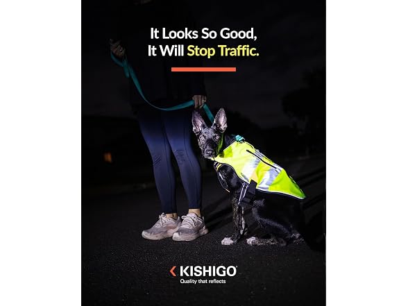 Reflective Dog Safety Vest Lime Medium
