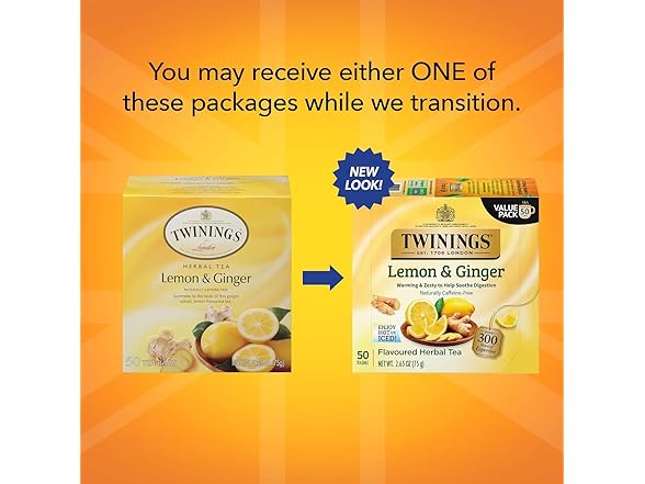 50CT Lemon & Ginger Herbal Tea