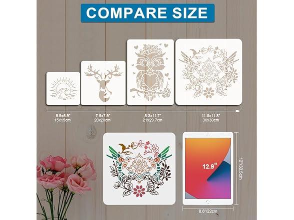 MAYJOYDIY 11 Style Bear Stencil