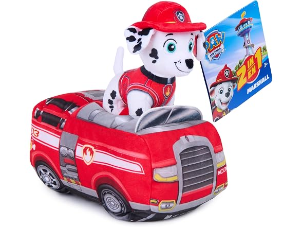 Paw Patrol Marshall 2-in-1 Plush Toy Firetruck and Stuffed Animal