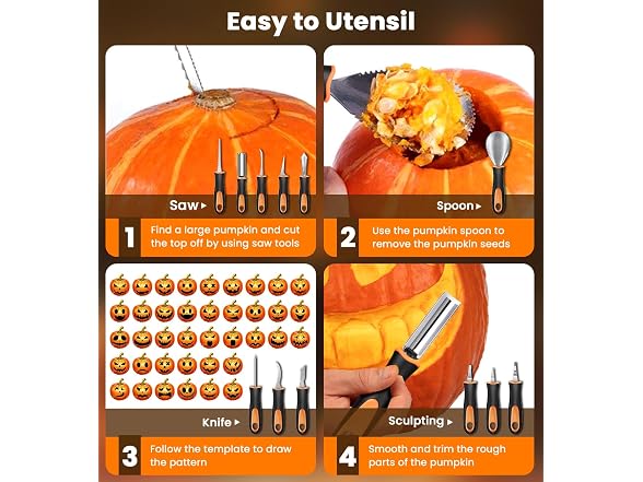 AVAVO Pumpkin Carving Kit