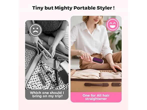 Bopcal Cordless Hair Straightener Brush