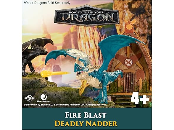 Battle Dragons, Fire Blast Deadly Nadder, 10” Action Figure