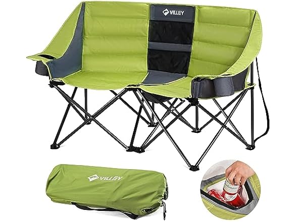 VILLEY Double Camping Chair Cooler Bag