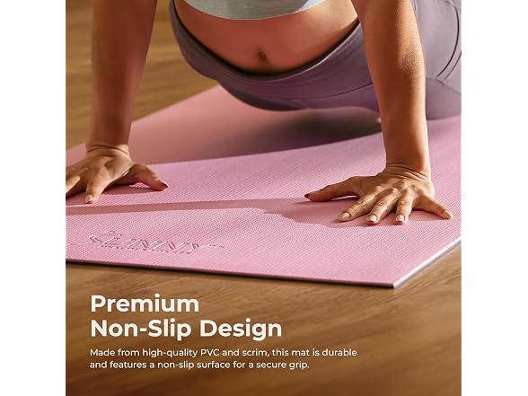 Sunny Health & Fitness 6mm Non-Slip Exercise Yoga Mat