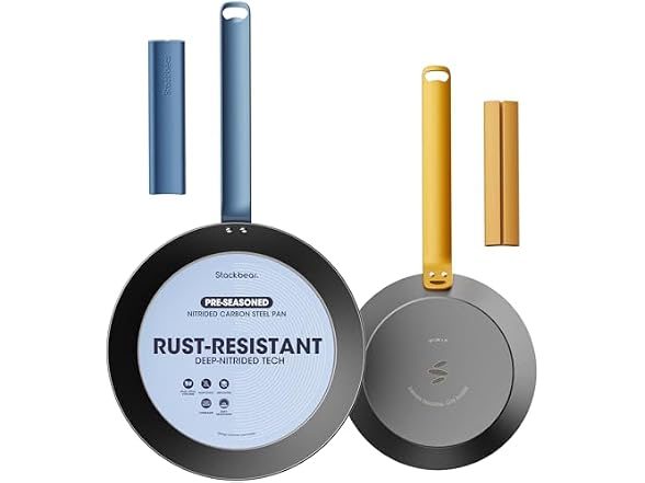 stackbear Carbon Steel Frying Pan Set