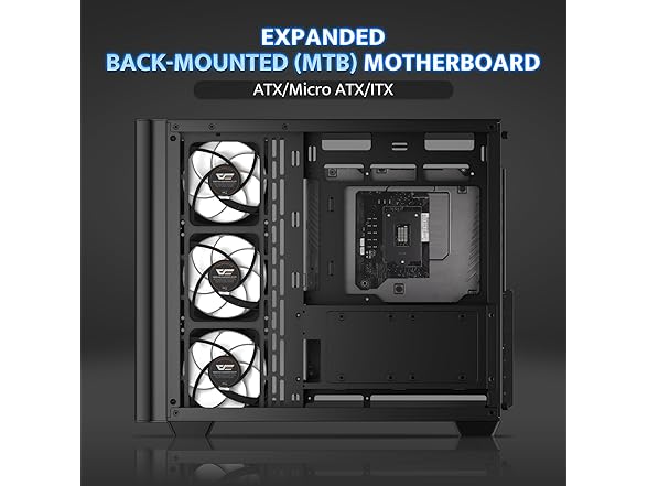 darkFlash ATX Mid-Tower PC Case, Black