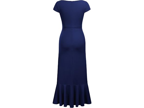 Miusol Women (M) V Neck Ruffle Split Party Dress