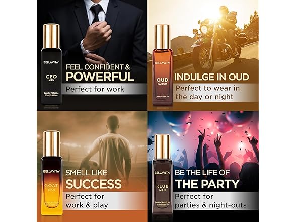 Men's 4 PC Long Lasting Perfume Gift Set
