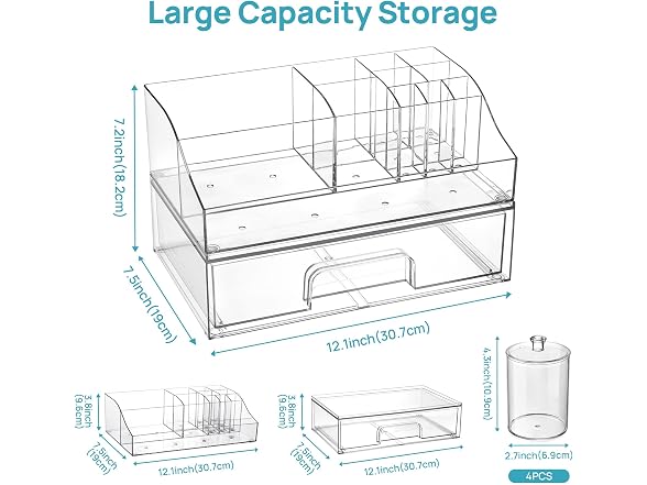 Vtopmart 6 PCS Bathroom Organizer Sets 