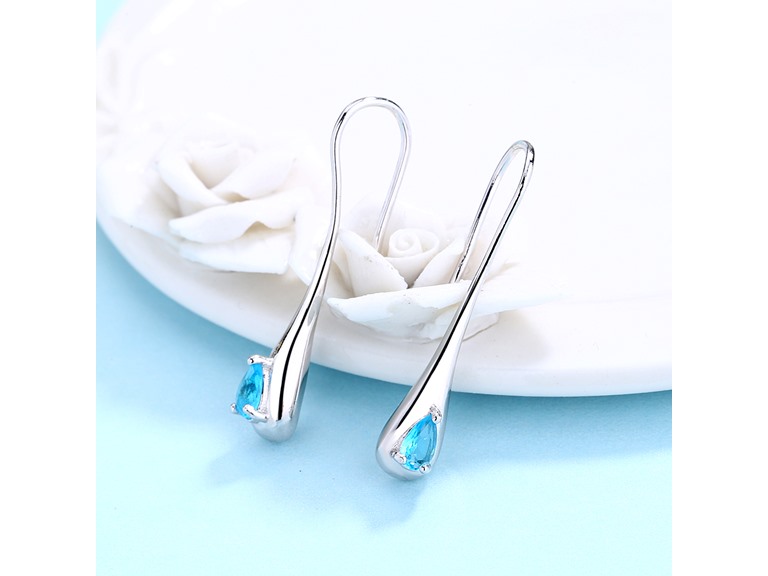 Sterling Silver Waterdrop Earrings - Gallery 7