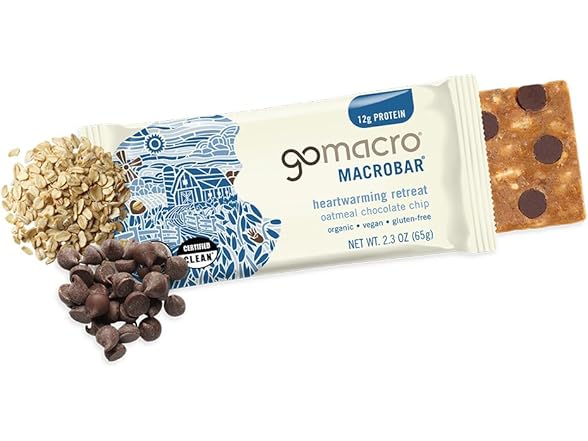 12CT Gomacro, Nutrition Bar Oatmeal Chocolate Chip