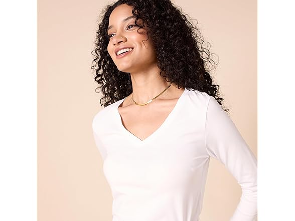 Amazon Essentials Women 2-Pack 3/4 Sleeve V-neck