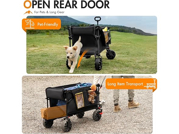PORTAL B0DM1XSJJW WAGON WITHRemovable Canopy, Black