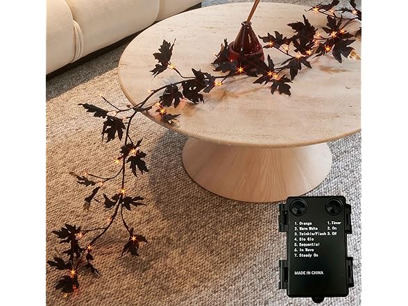 Birchlitland Halloween Black Maple Garland