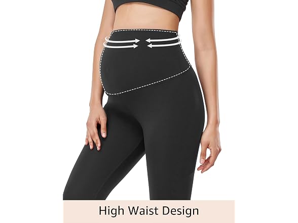 Hofish Women (L) Maternity Leggings Over Leggings
