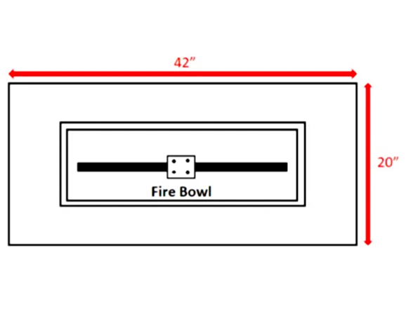 Brayden Studio B120P162827 Rectangular 42" Concrete Fire