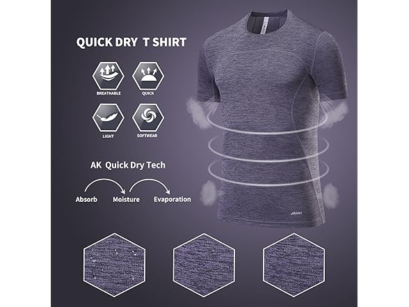Akilex Men's Sport Tee Grey (S)