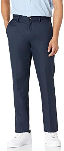 Amazon Essentials Men's Slim-Fit Flat-Front Dress Pant, Navy, 32W x 32L