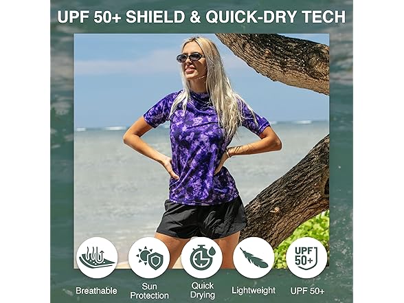 Kanu Surf Women's Rashguard Purple (L)