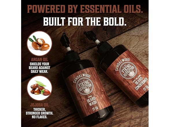 Viking Revolution Beard Wash & Beard Conditioner Set