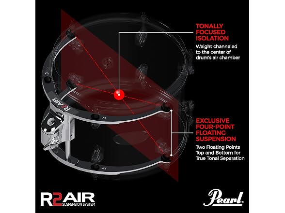 Pearl R2 Air Tom, W/12Mm Gyrolock-L