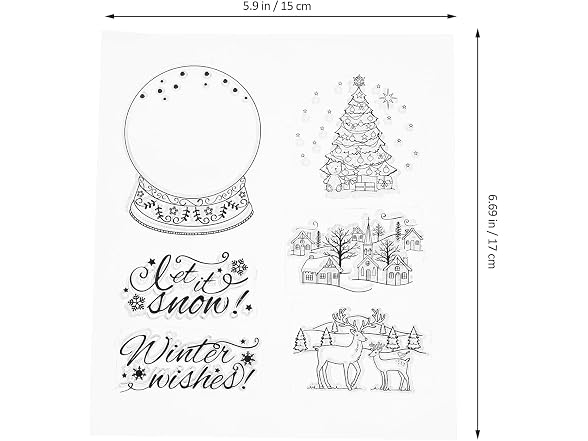 SUPVOX Silicone Clear Stamps - Christmas