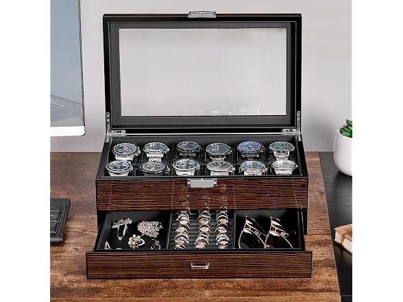 BEWISHOME High-End Watch Box 12-Slot