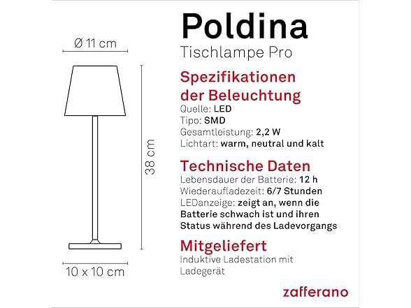 Rechargeable and Wireless Table Lamp