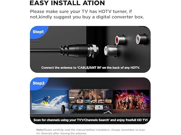 1200-Mile Indoor TV Antenna