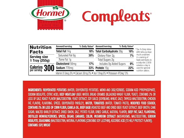 Hormel Compleats Meatloaf & Gravy with