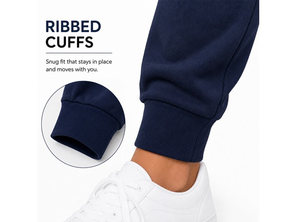 6Pk Womens Fleece Joggers w-Zip Pockets