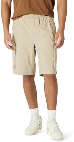 Amazon Essentials Men's Loose-Fit 11" Long Cargo Short, Taupe, X-Large