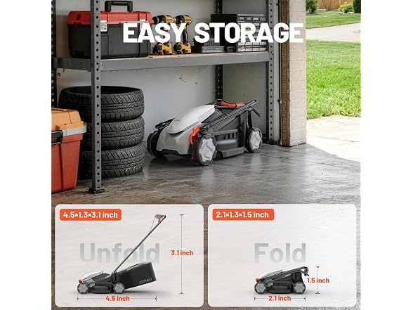 Litheli 14 Inch Cordless Lawn Mower