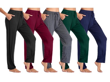 $34.99 5Pk Womens Loose Fit Lounge Pants dealfomo