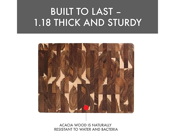 Dexas Acacia Butcher Block Cutting Board 