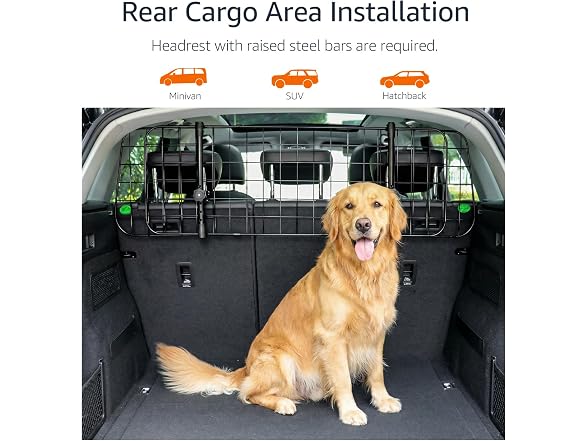 Amazon Basics Adjustable Dog Car Barrier for
