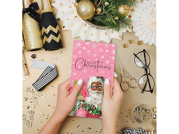 Kamiilah 60 Pink Santa Claus Napkins