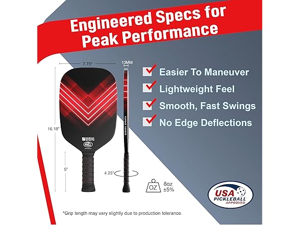 Kasaca Edgeless Pickleball Paddle Beginners