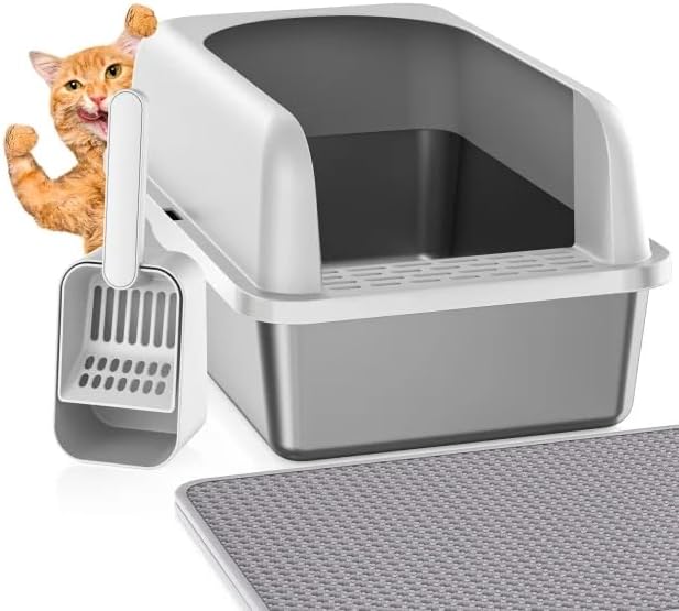 Stainless Steel Litter Box with Lid - Gallery 11