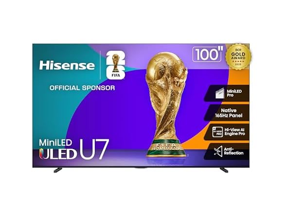 (NEW) Hisense 100" 4K Mini-LED U7 (2025 Model)